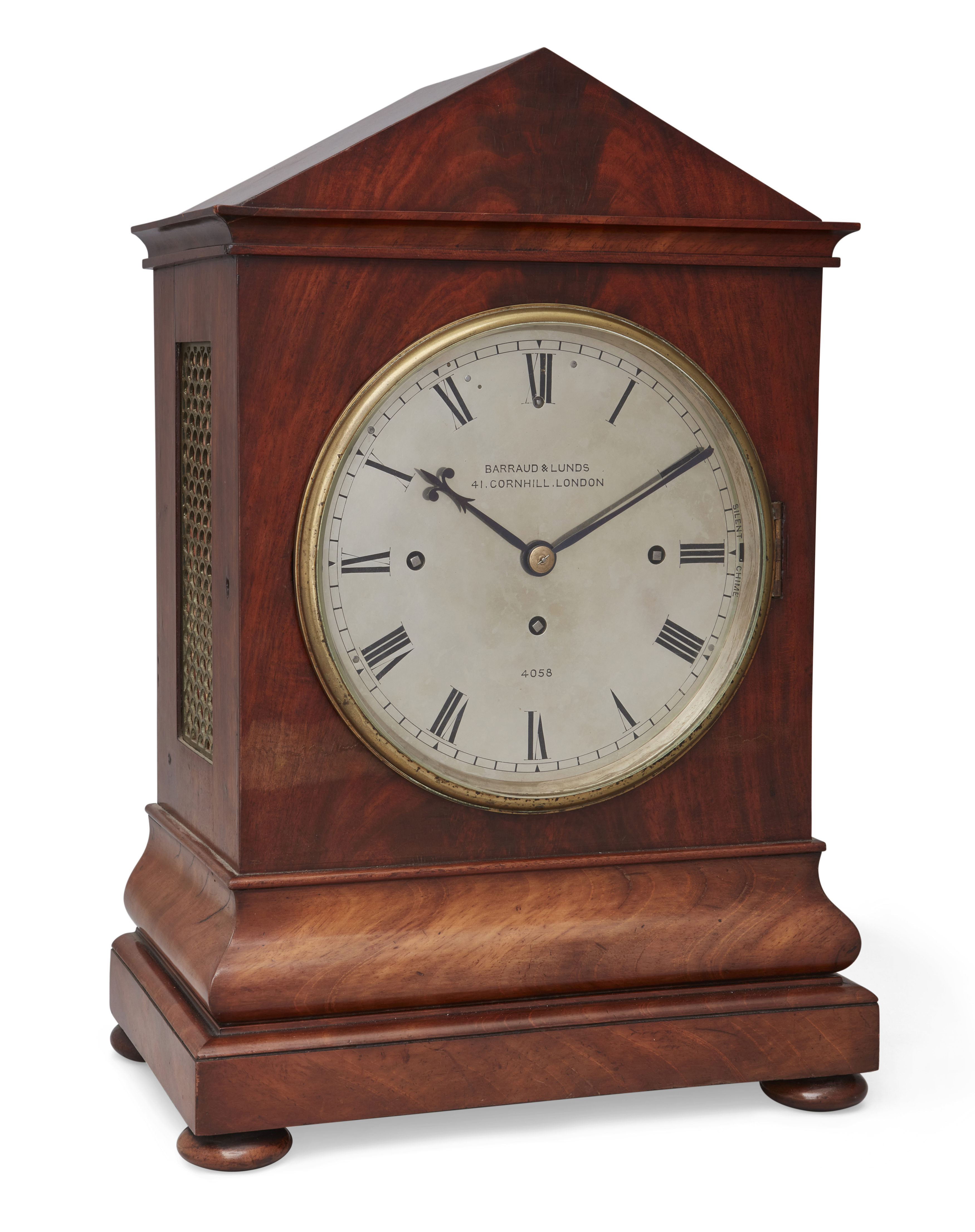 A Victorian mahogany quarter repeating bracket clock, by Barraud & Lunds, second half 19th centur...