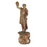 A South German/North Italian polychrome carved wood figure of St John the Baptist, 18th century, ...