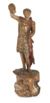 A South German/North Italian polychrome carved wood figure of St John the Baptist, 18th century, ...