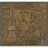 A Charles II needlework picture of King Soloman and the Queen of Sheba, third quarter 17th centur...