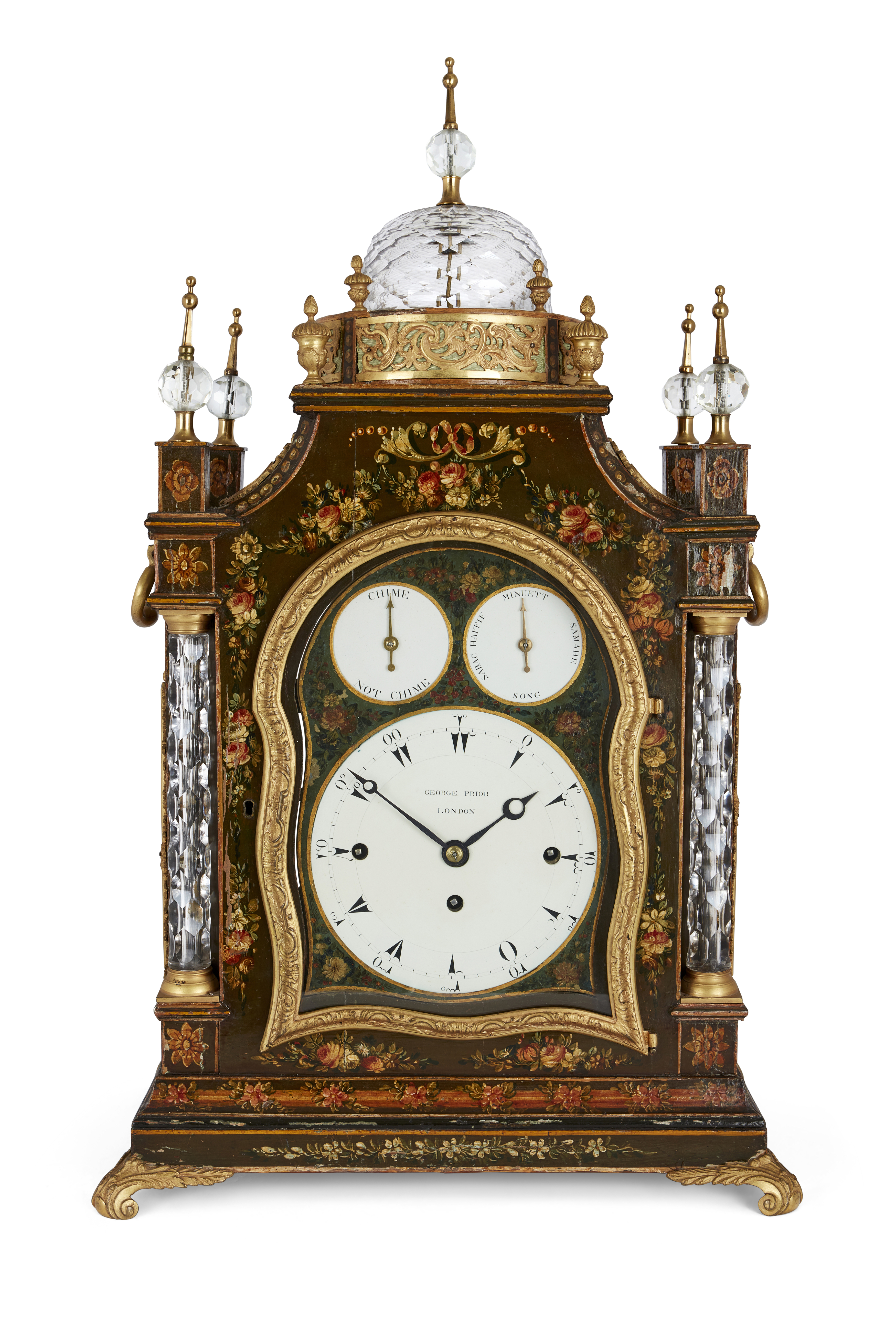 A George III gilt-bronze mounted musical bracket clock, by George Prior made for the Turkish Mark...