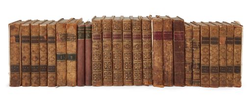 Periodicals, Essays and Letters: a collection of decoratively leather bound books, 18th century a...