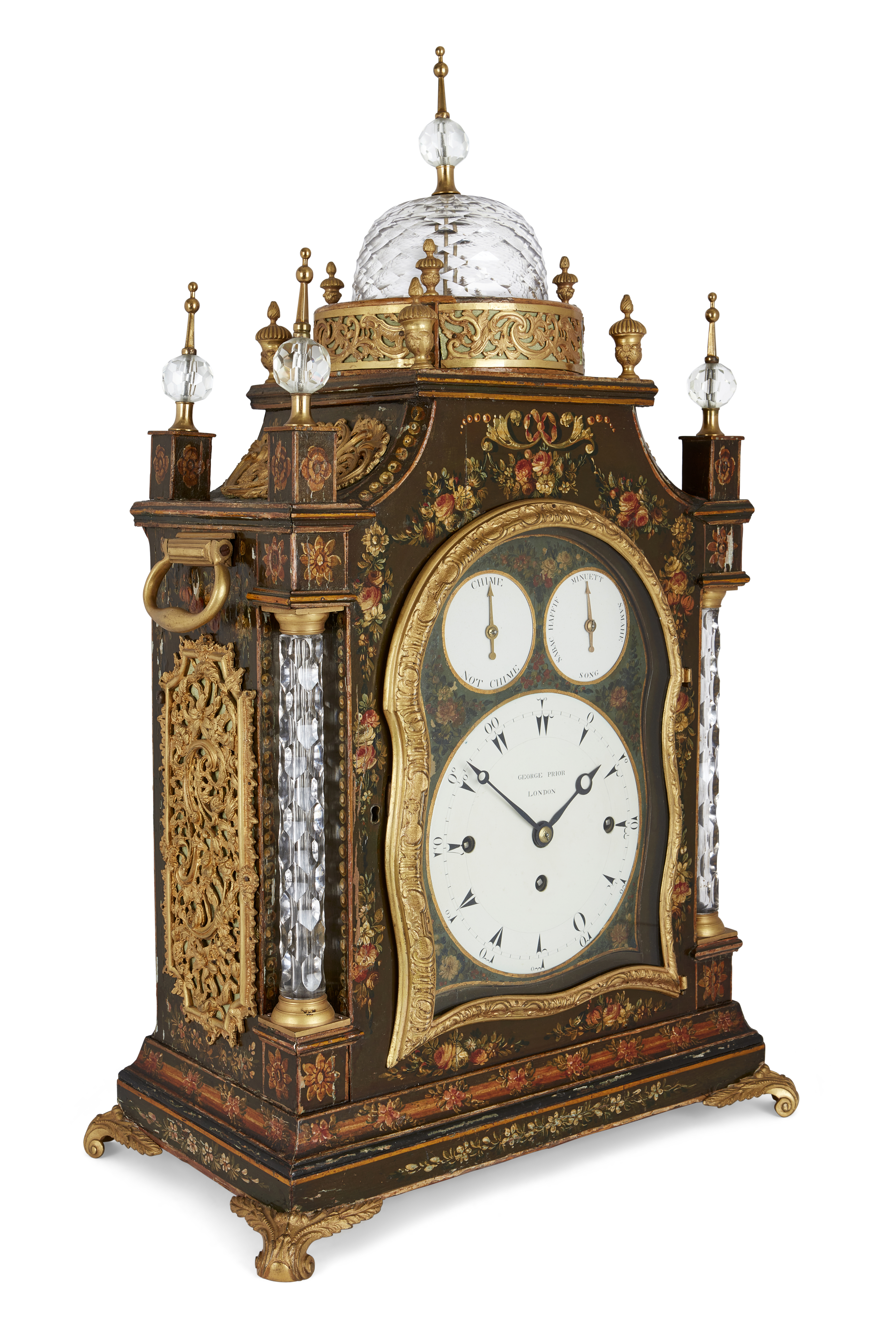 A George III gilt-bronze mounted musical bracket clock, by George Prior made for the Turkish Mark... - Image 2 of 6