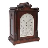 A Victorian rosewood bracket timepiece, by Fisher, Bath, mid-19th century, the case with scrollin...