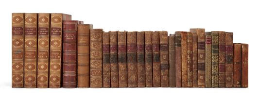 Poetry: A collection of decorative leather-bound books, 18th century and later, comprising 27 boo...