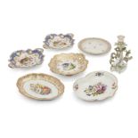A collection of British and Continental porcelain plates and dishes, 19th century, to include: a ...