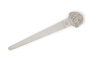 A Victorian silver paper knife, formerly the property of Hannah Primrose (née de Rothschild), Cou...