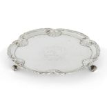 A George III silver waiter, London, 1771, maker I.C, probably John Cox, of circular form with sha...