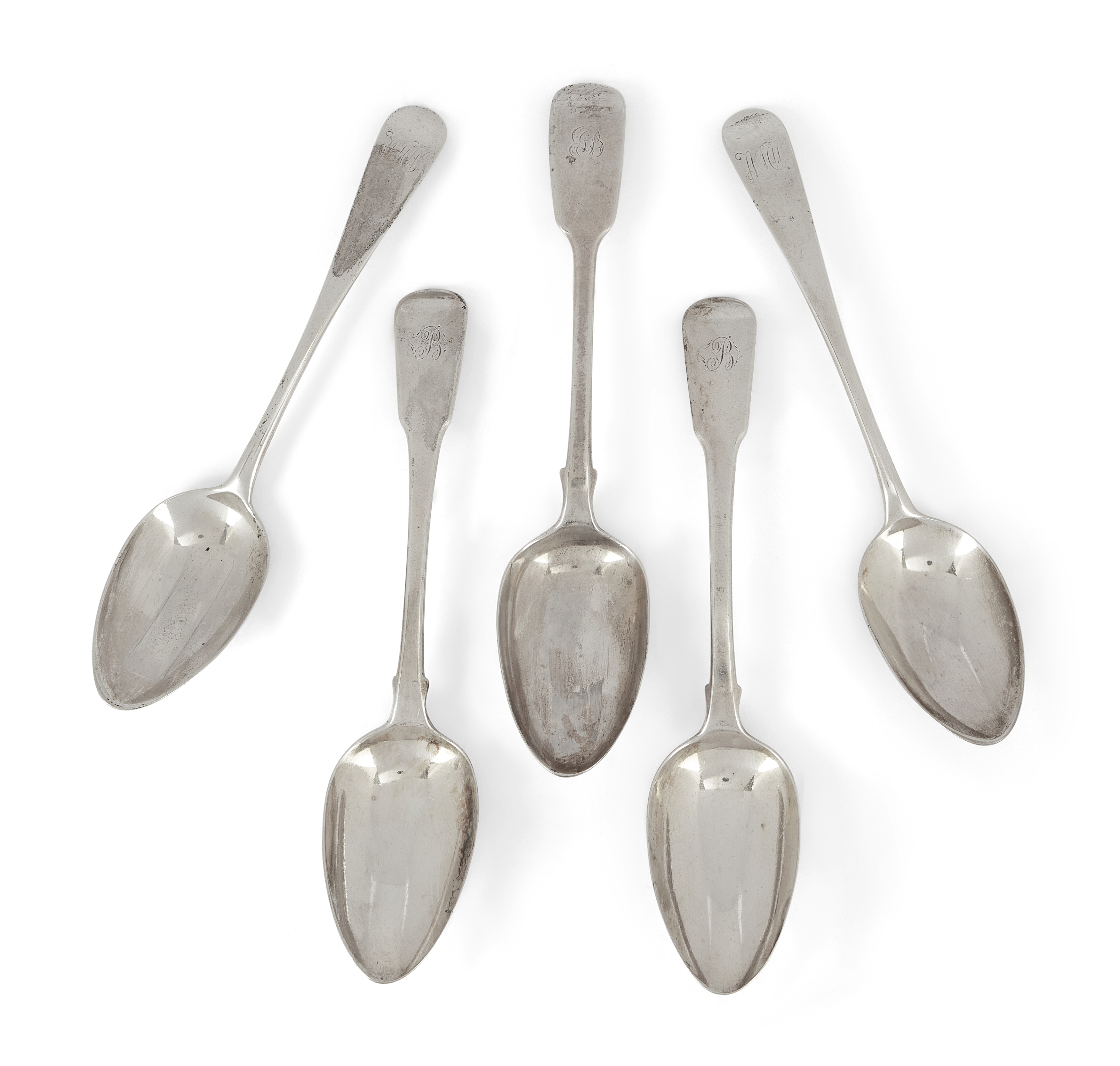 A pair of Scottish provincial silver tablespoons by Charles Jamieson, 1787-1819, Old English patt...