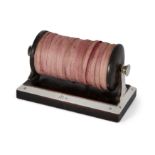 Of historical interest. A Victorian silver mounted red tape roller, formerly the property of Arch...