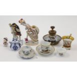 A group of Continental porcelain collectibles, 19th - 20th centuries, to include: a Berlin (KPM) ...