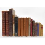 A quantity of decoratively leather and cloth bound books, 18th century and later, to include: Th...
