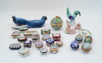 A group of Herend porcelain collectibles, 20th century, with printed factory marks, comprising: a...