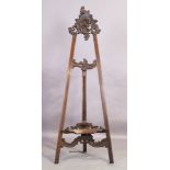A French mahogany artists easel, first quarter 20th century, 188cm high