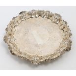 A William IV silver waiter, London, 1836, possibly Robert Hennell III, of circular form, with sha...
