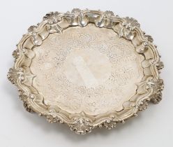 A William IV silver waiter, London, 1836, possibly Robert Hennell III, of circular form, with sha...