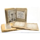 Three pattern and photograph albums, 19th - 20th centuries, containing mostly albumen photographs...