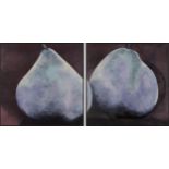 Mark Houlding,  British b.1950 -  Blue Pear I, 2004;  acrylic on board, signed, titled and date...