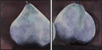 Mark Houlding,  British b.1950 -  Blue Pear I, 2004;  acrylic on board, signed, titled and date...