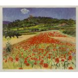 Frederick Gore CBE RA, British 1913-2009, A Field of Poppies, Lacoste, 1990; offset lithographi...