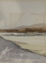 Duncan MacLeod,  Scottish b.1955 -  Forgotten Shore II;  mixed media on paper, signed lower rig...