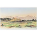 HM King Charles III, British b. 1948- View in the South of France, 2002; offset lithograph in c...