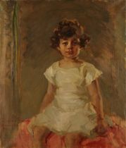 Wilhelm Heinrich Funk,  German/American 1866-1948 -  Portrait of a young girl, 1931;  oil on ca...