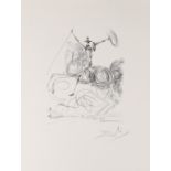 After Salvador Dali, Spanish 1904-1989 Don Quichotte, 1987; lithograph on BFK Rives, after the ...