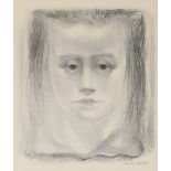 Unknown Artist, 20th Century, Portrait of a Girl, 1951; lithograph on wove, signed, dated and n...