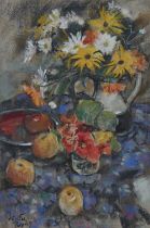 Dorothy Parsons,  British active c.1967-1984 -  October;  pastel on paper, signed lower left 'D...