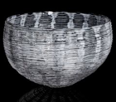 Tobias Mohl (b.1970), a glass 'Nest' bowl, c.2005, signed 'Tobias Mohl', 10cm high, 14cm diameter...
