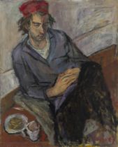 E. Chizhik,  possibly Ukrainian, active 1960s -  Portrait, 1967;  oil on board, signed and date...