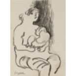 Henry Moore OM CH FBA, British, 1898-1986, Seated Mother and Child, 1982; lithograph on Fabrian...