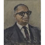 Friedrich Feigl,  Czech 1884-1965 -  Portrait of a gentleman, c.1965;  oil on canvas, signed lo...