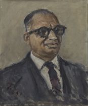 Friedrich Feigl,  Czech 1884-1965 -  Portrait of a gentleman, c.1965;  oil on canvas, signed lo...