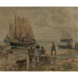 F. Max Richter-Reich,  German 1896-1950 -  Bringing in the fish;  oil on canvas, signed lower r...