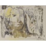 Henry Moore OM CH FBA, British, 1898-1986, Two Female Heads, 1980; lithograph on Fabriano paper...
