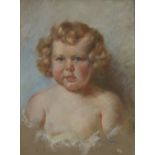 Enrico Nardi,  Italian 1864-1947 -  Portrait of a child;  pastel on paper, signed lower right '...