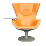 Philippe Starck (b.1949) for Cassina, a 'Eurostar' armchair, c.2000, lacquered resin with leather...