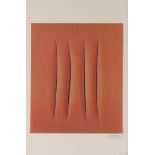 After Lucio Fontana, 1899-1968, Concetto Spaziale, Attese, 1984; lithograph and pochoir on wove...