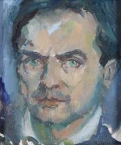 Yolanda Sonnabend,  British 1935-2015 -  Male portrait;  oil on canvas, signed lower right 'Y S...