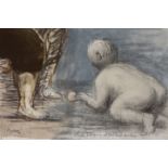 Henry Moore OM CH FBA, British, 1898-1986, Child Playing at Mother's Knees, 1982; lithograph on...