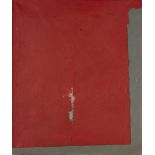 British School,  Abstract composition in red;  oil on canvas, 55 x 46 cm (ARR)  Note: This work...