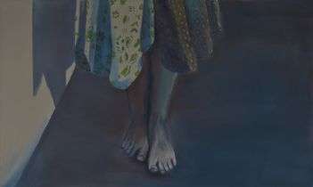 Markus Vater, German b.1970 - Fusse (Feet), 2001;  acrylic on canvas, signed and dated on the r...