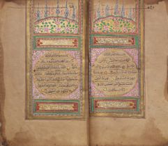 An Ottoman Qur'an, signed Isma’il al-Zuhdi, a student of Suleiman al-Kashifi, apparently dated 12...