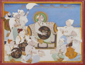 A Portrait of Umed Singh I, the Maharaja of Kotah (r. 1771-1819), North India, Rajasthan, Kotah, ...
