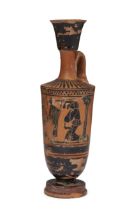 An Attic black-figure lekythos from the workshop of the Emporion Painter, early 5th Century B.C.,...