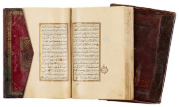 A Quran, Ottoman Turkey, signed Al-Sayyid Husein al-Hamdi, dated 1273AH/1856-57AD, Arabic manuscr...