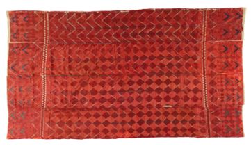 A silk embroidered Phulkari bagh, Punjab, North India, 19th century, of rectangular form, densely...