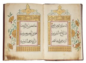 A Qur'an juz', China, late 19th century, juz' 18, Arabic manuscript on paper,54ff., 4fl., each fo...
